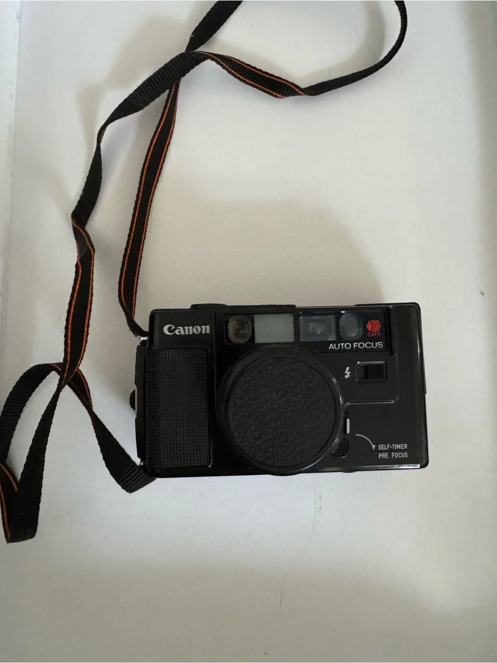 Canon Auto Focus 35mm Film Camera in Black Selling for parts-not working